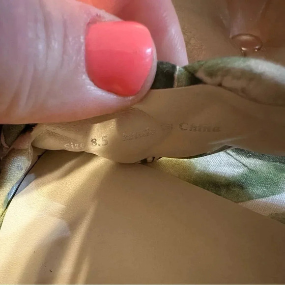 NEW Dolce Vita Block Heel Sandal Palm Leaf Tropical Print Pailey Sandal Size 8.5 - Picture 5 of 5